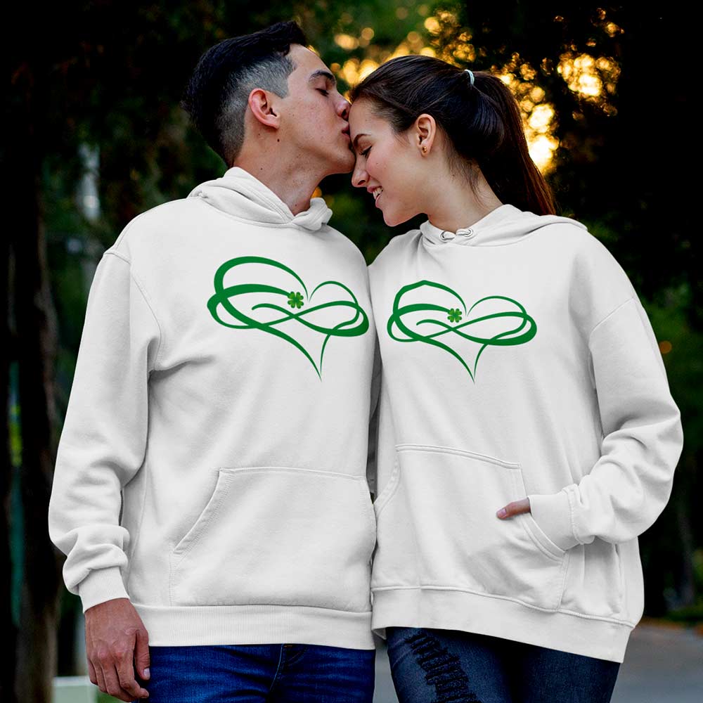 Affordable heart design hoodies for couples