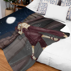 Romantic Couple Design Print Blanket, the perfect addition to any cozy night in.