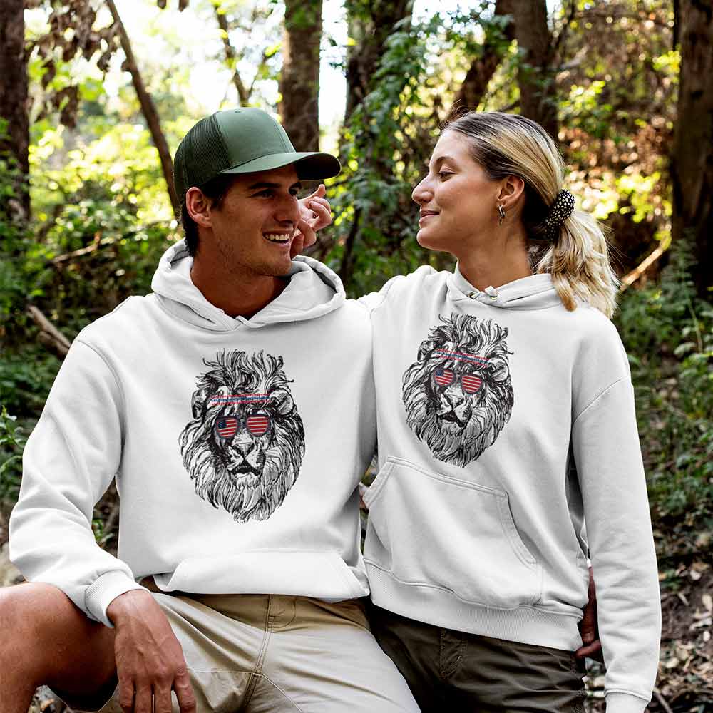 Lion graphic printed hoodie for men and women