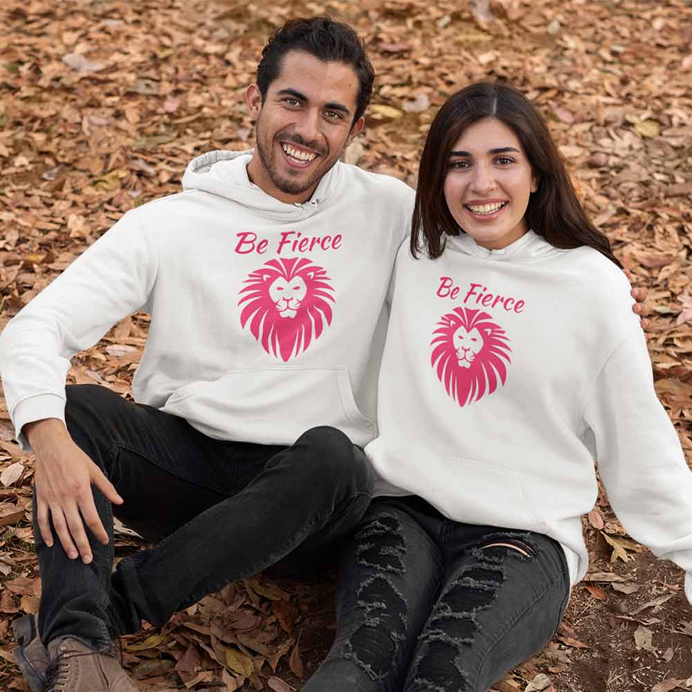 Premium lion face graphic print unisex hoodies