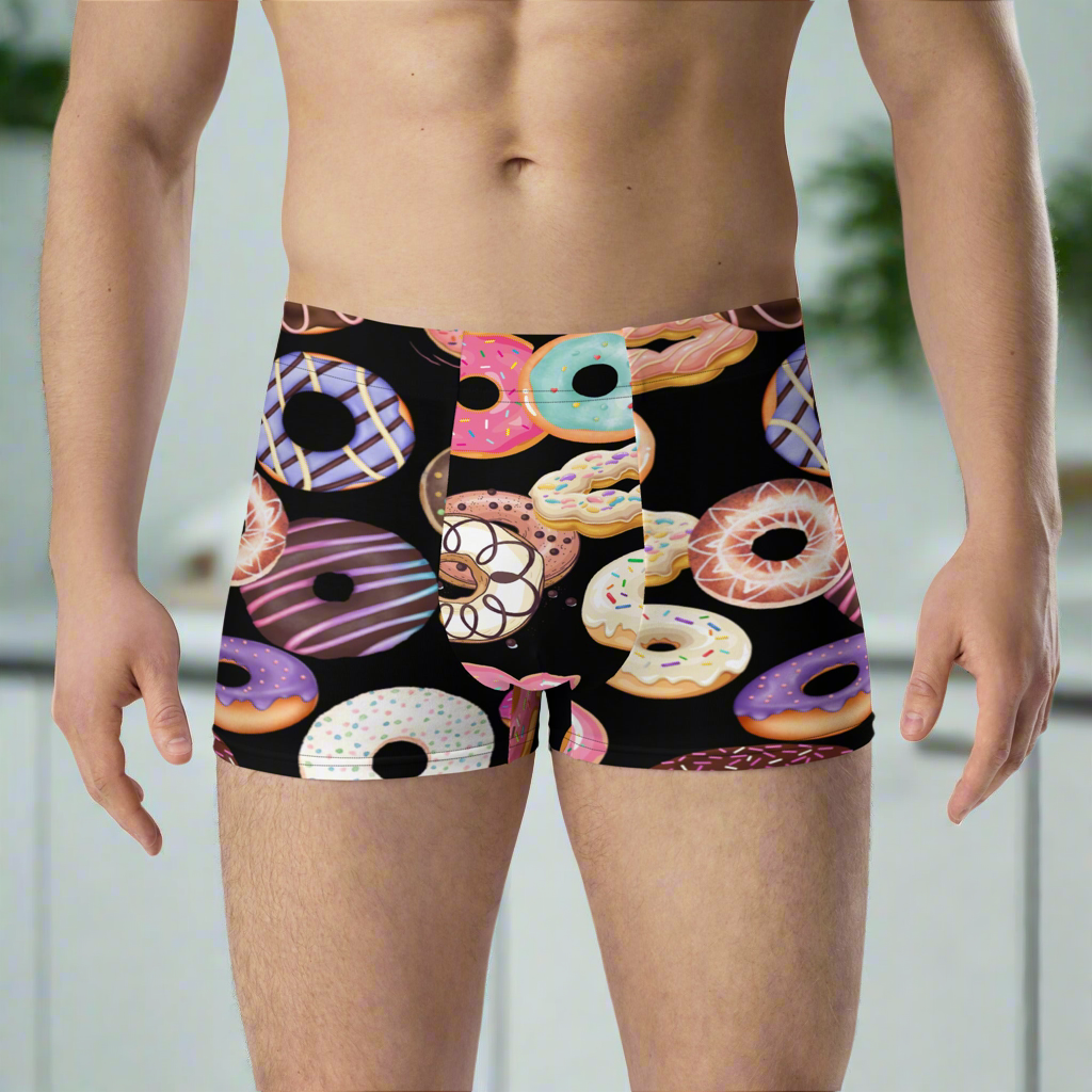 Donuts men's black boxer briefs