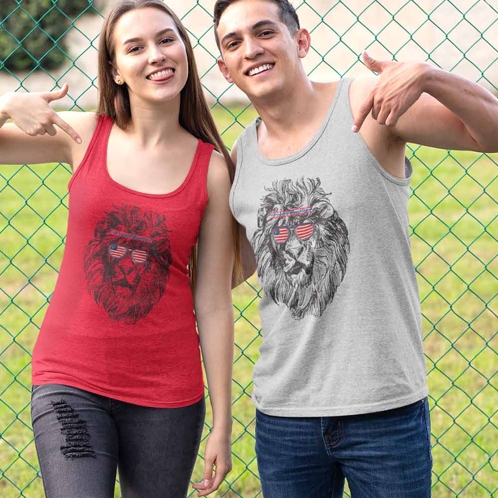 Lion graphic printed tanktop for men and women