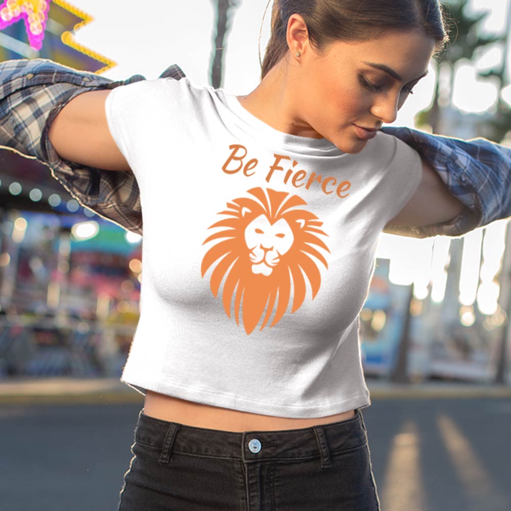 Glamorous Lion Print Crop Top for women’s apparels 