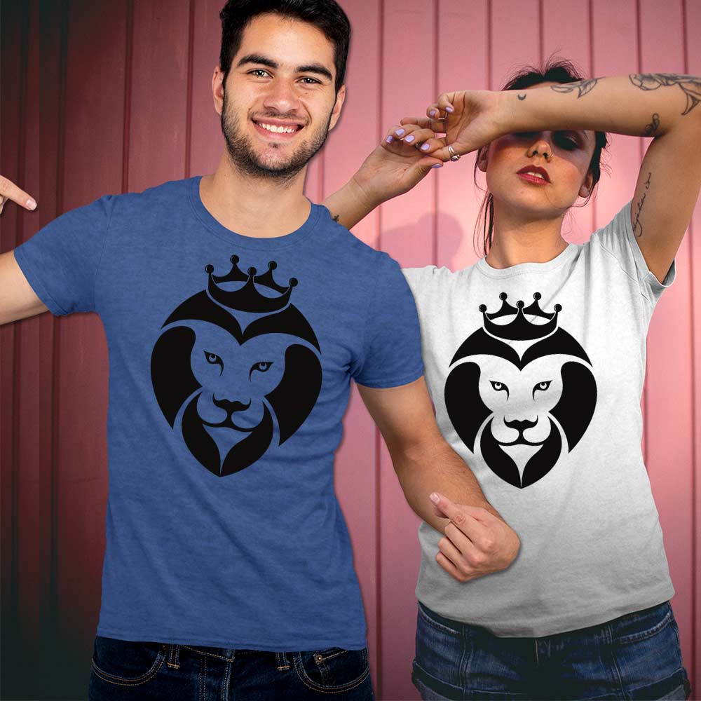 Stylish unisex lion face printed t-shirt