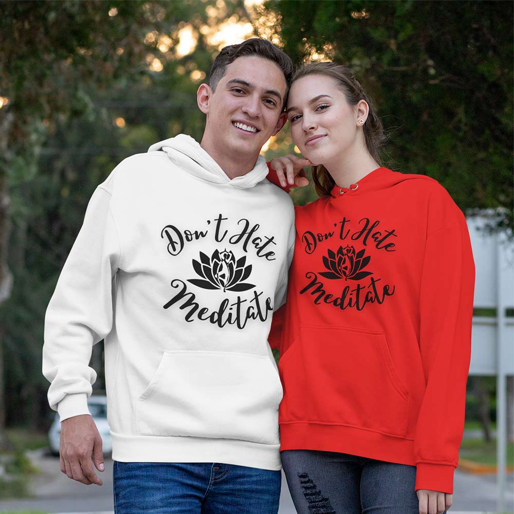 Stylish graphic pullover hoodie with eye-catching prints