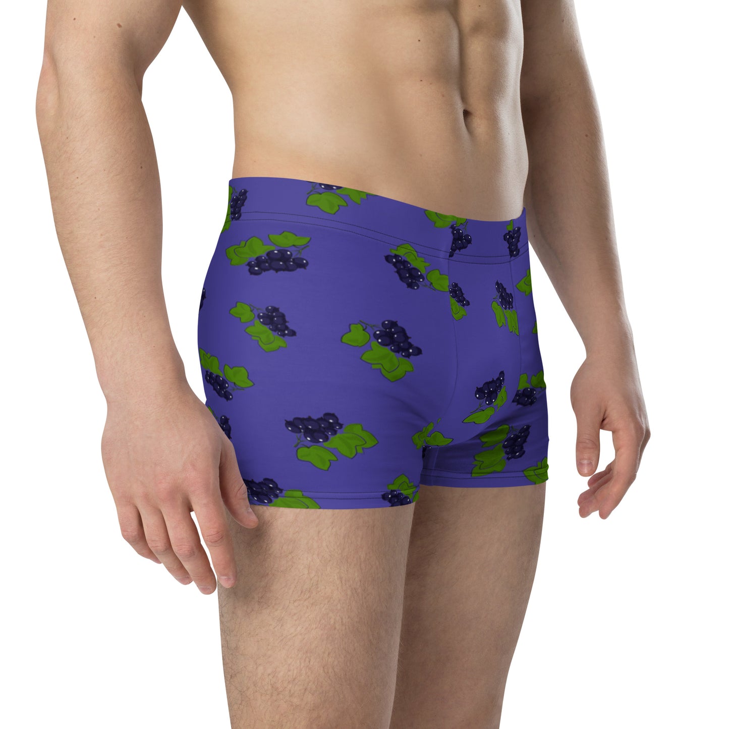 Blue grapes printed boxer for man, lioness-love