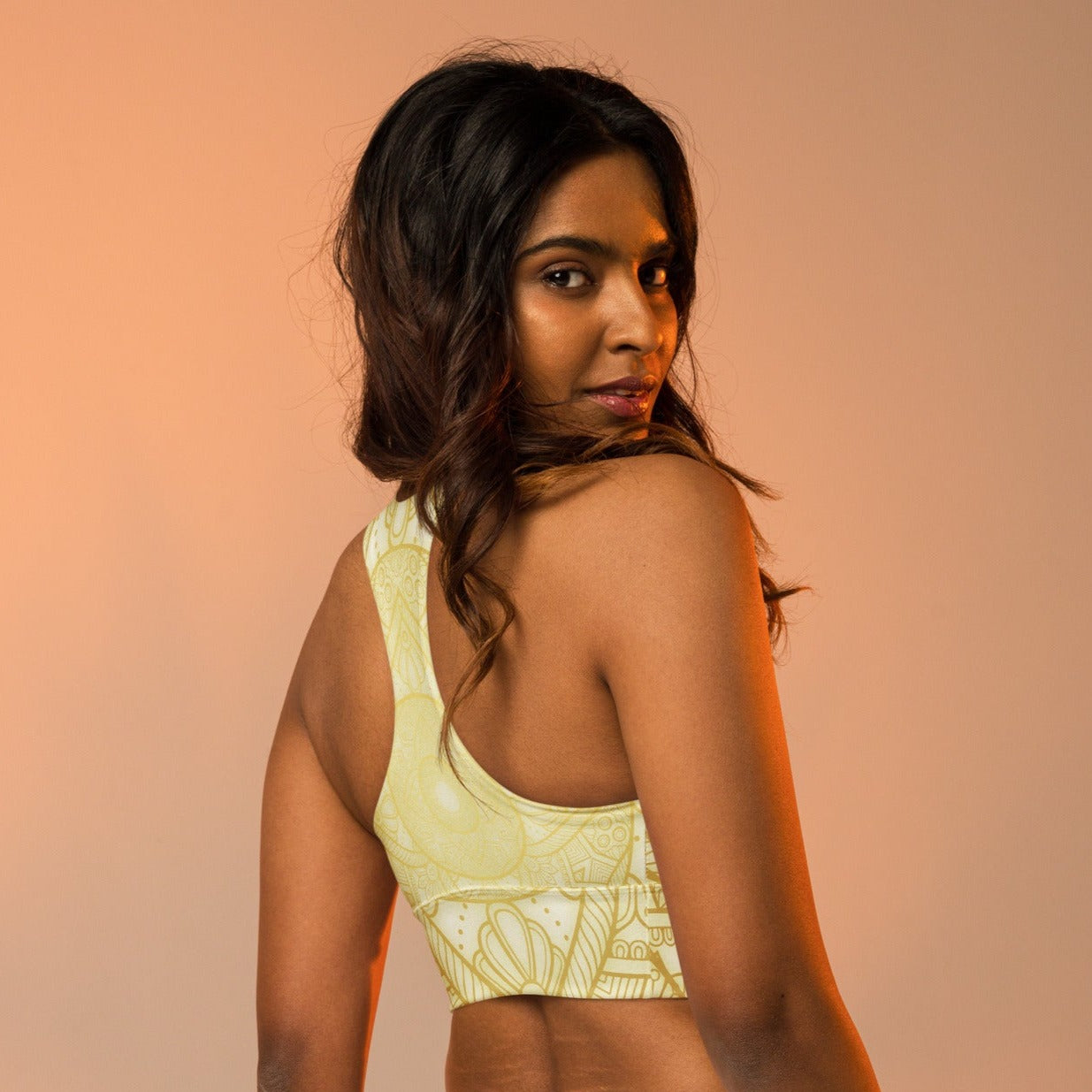 Yoga Wear Geometry Longline Sports Bra