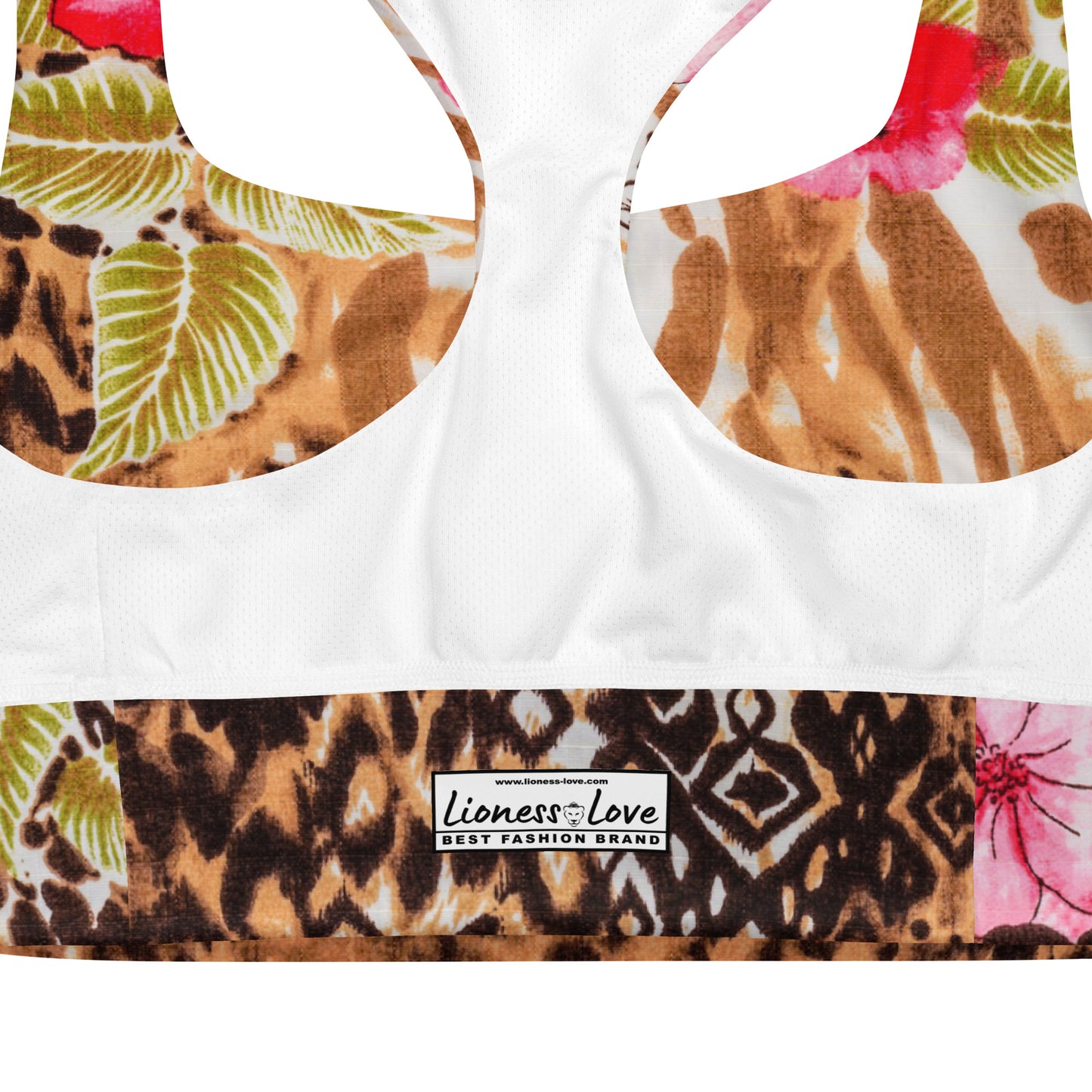 Animal Print Sports Bra Abstract Art Forest Floral
