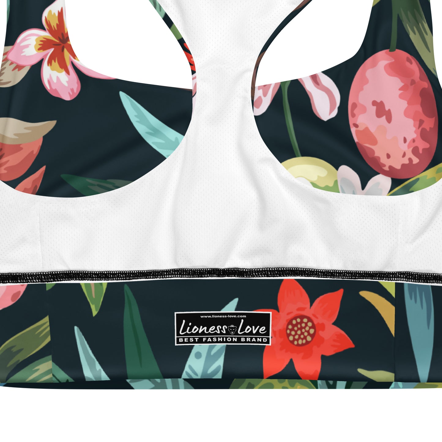 Women's - Tropical & Floral Print Sports Bra