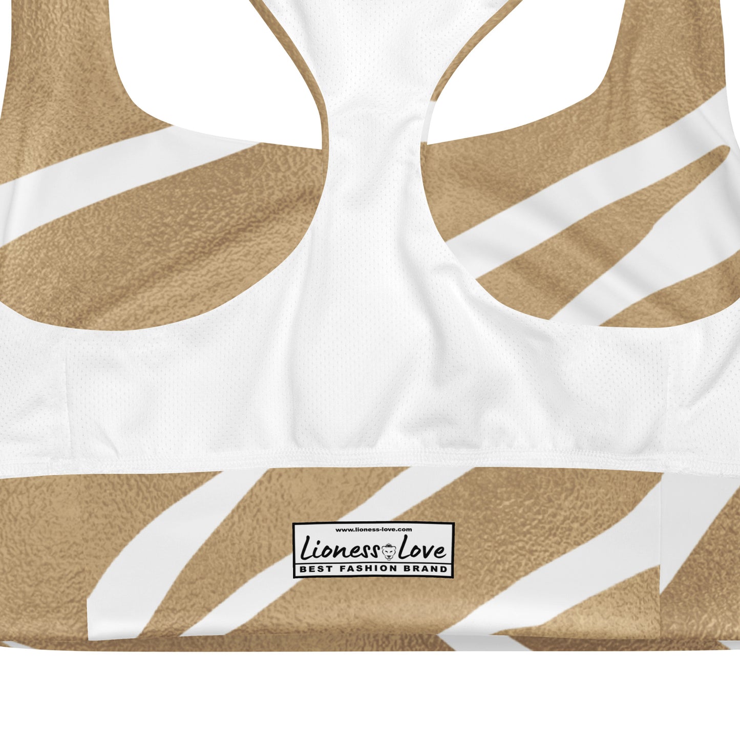 Sports Bra Chic Gold Animal Print