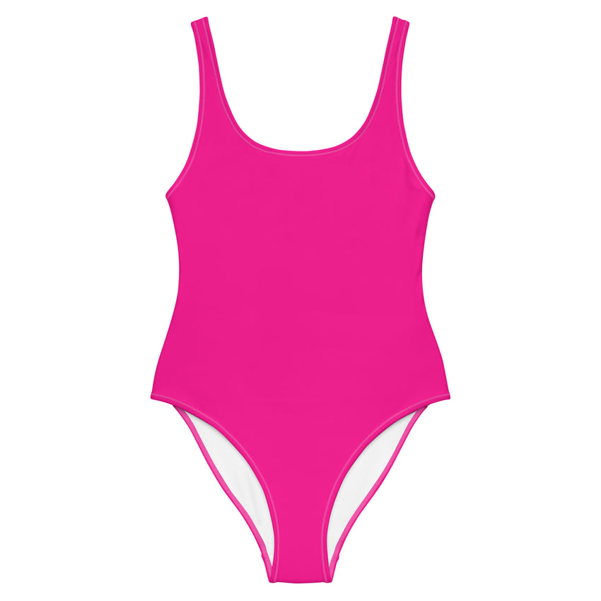 Fuchsia Pink solid color swimsuits for women
