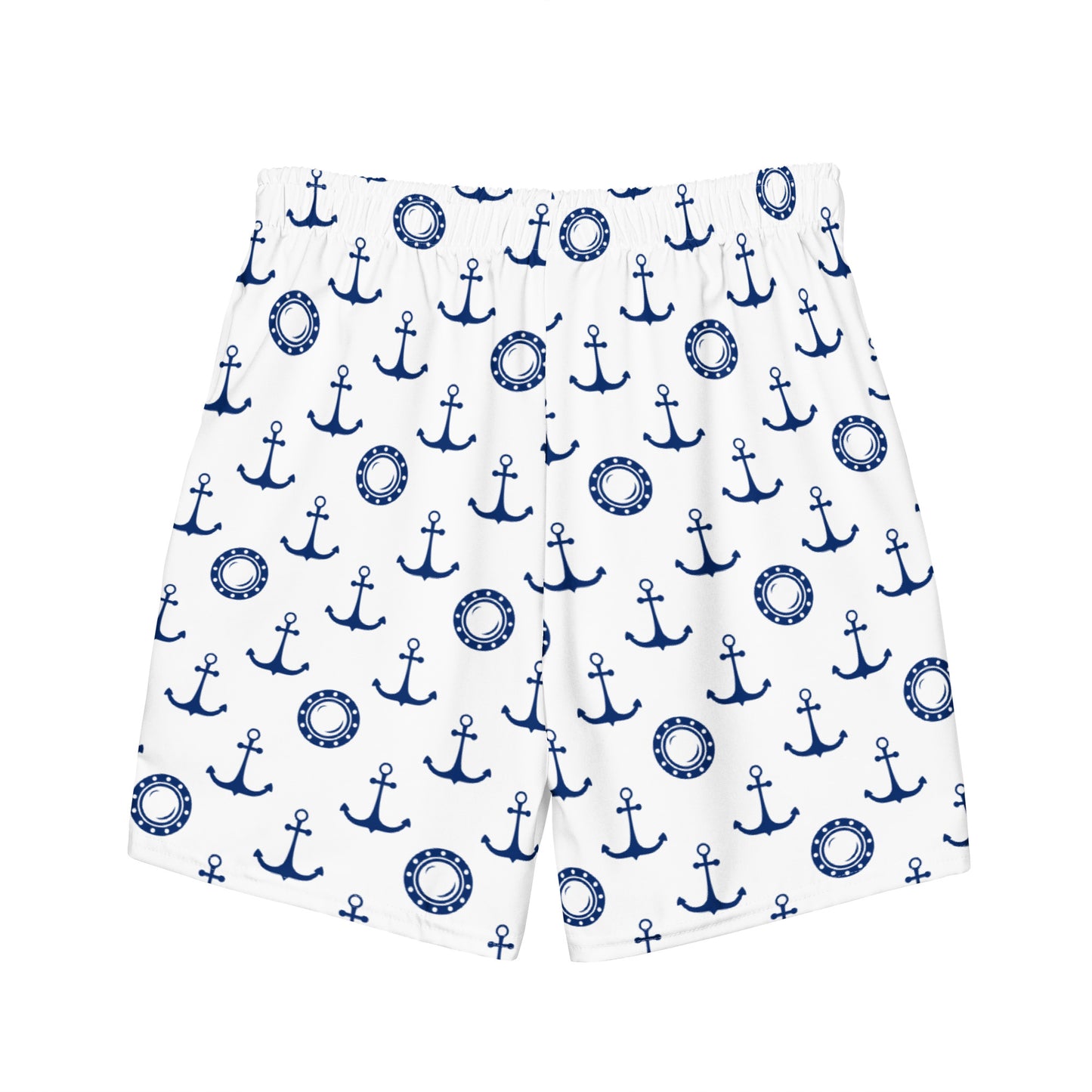 Nautical anchor pattern swim trunks for men