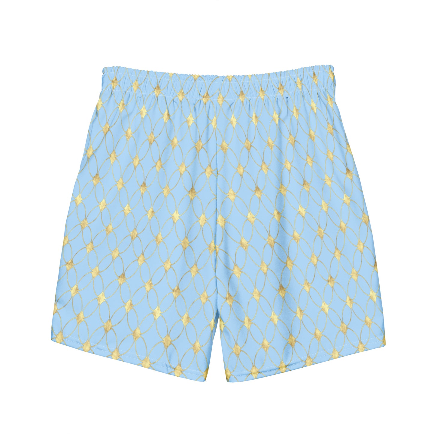 Gold glitter pattern swim trunks for men