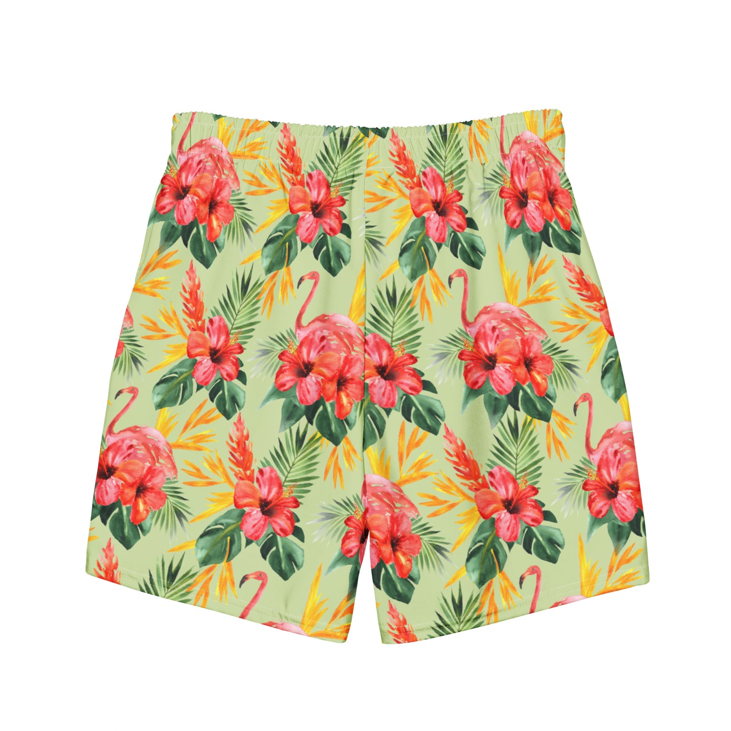 Floral green swim trunks for men's