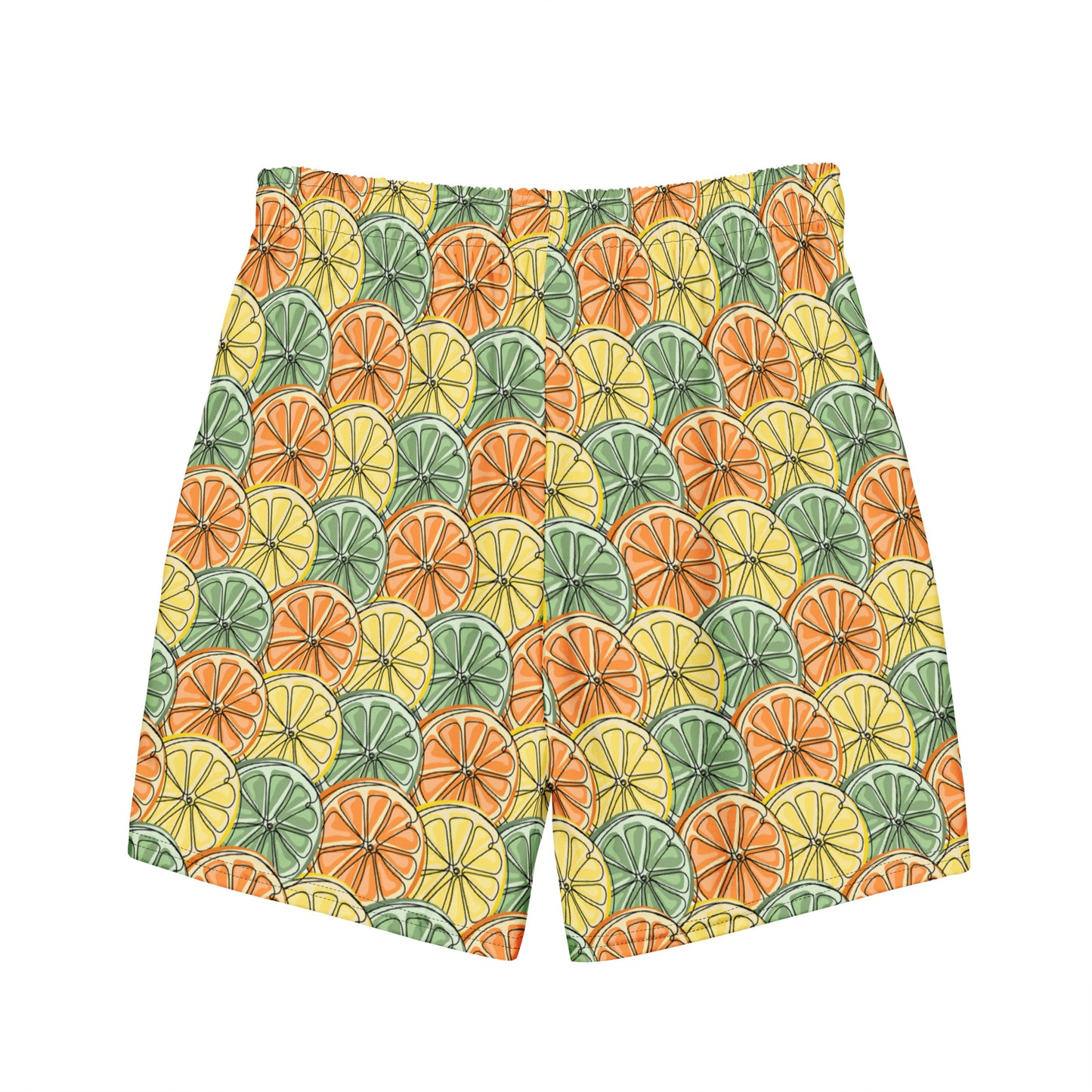 Citrus fruit pattern swim trunks for men’s, lioness-love