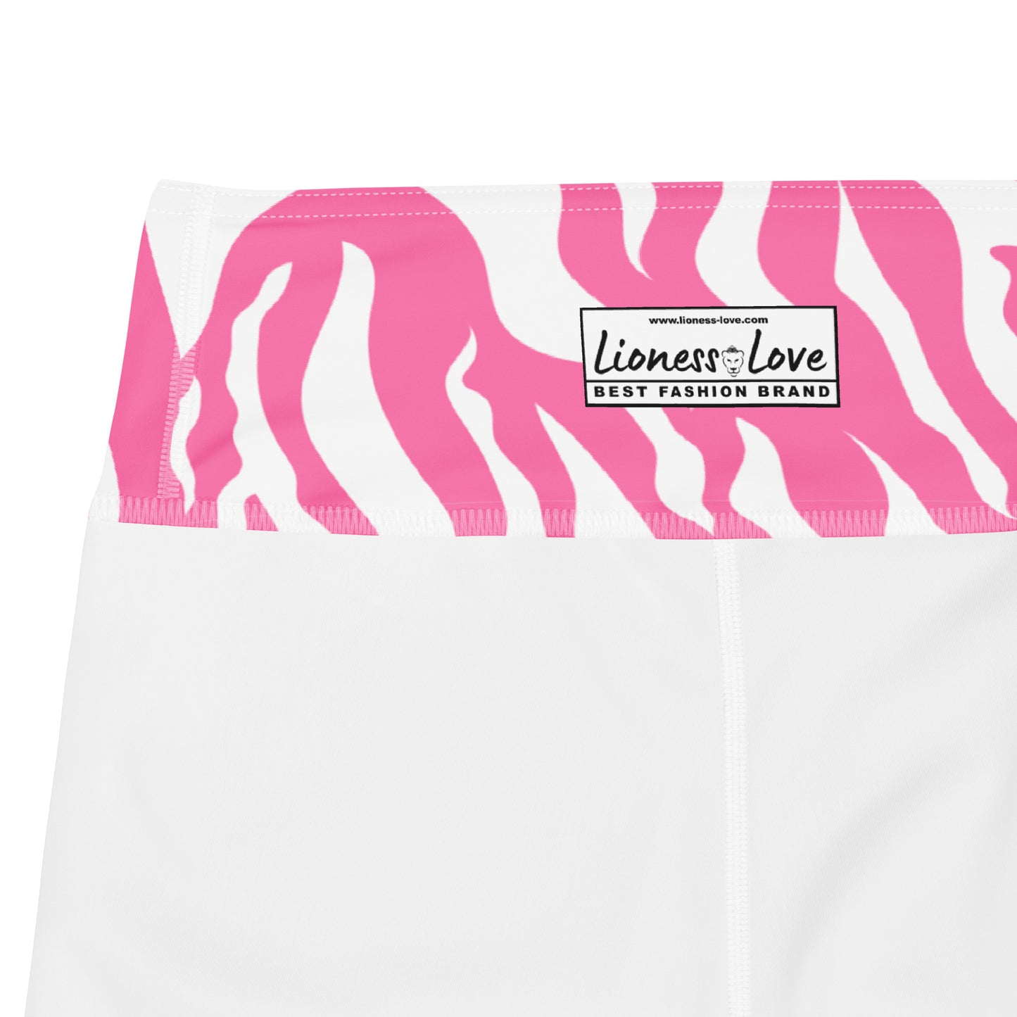 Elle Pink Zebra Capri Leggings, lioness-love.com