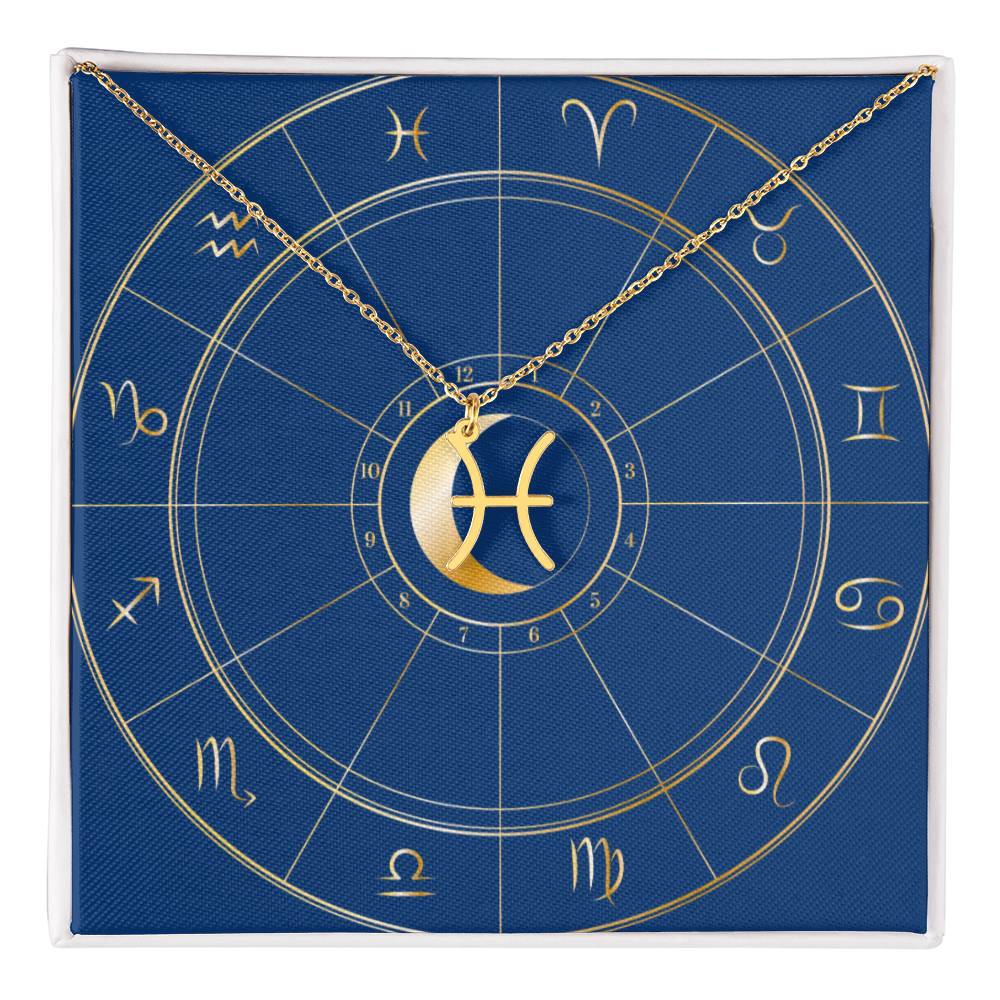 Zodiac Moon Necklace, Zodiac Shapes Horoscope Gifts, Everyone Loves these Pendants
