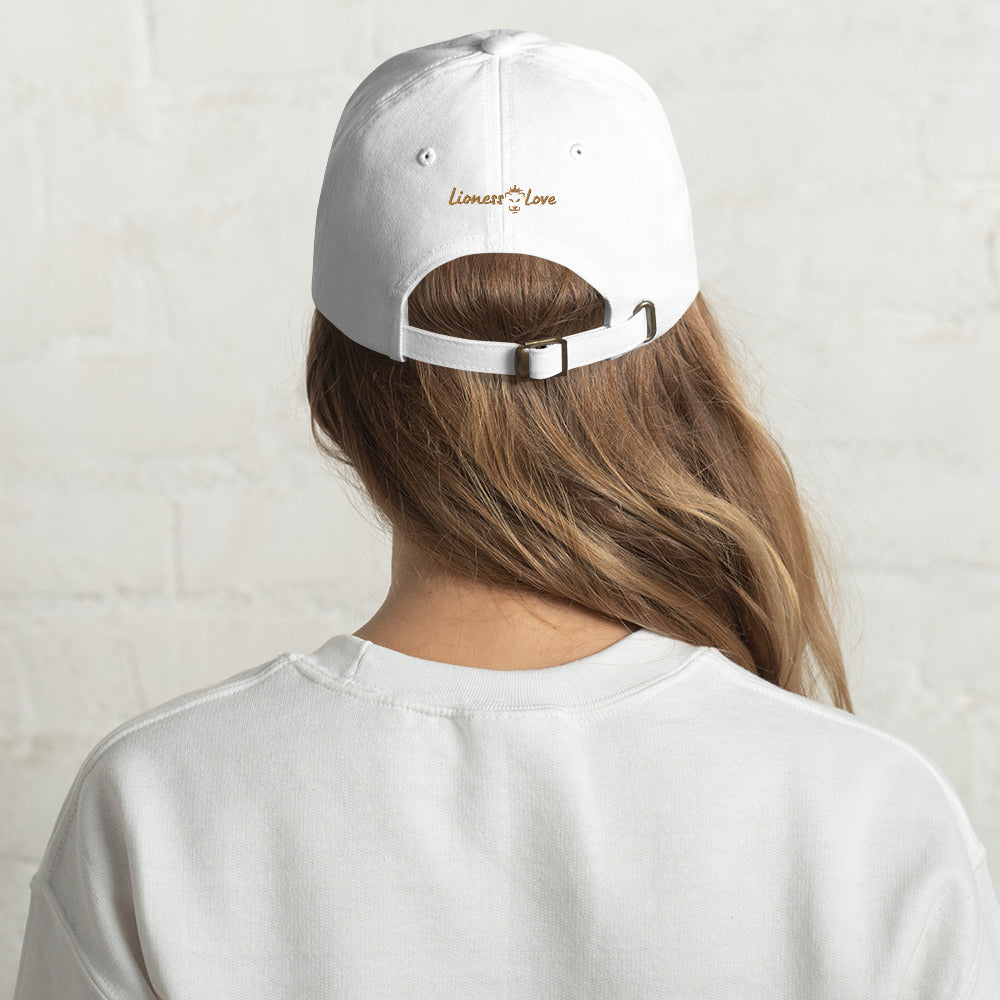 Queen Bee Embroidered Dad Hat, lioness-love