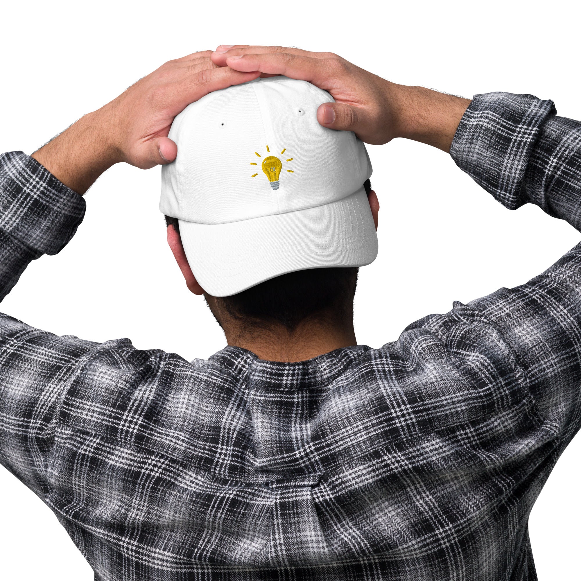 Bright Lightbulb Embroidered Dad Hat