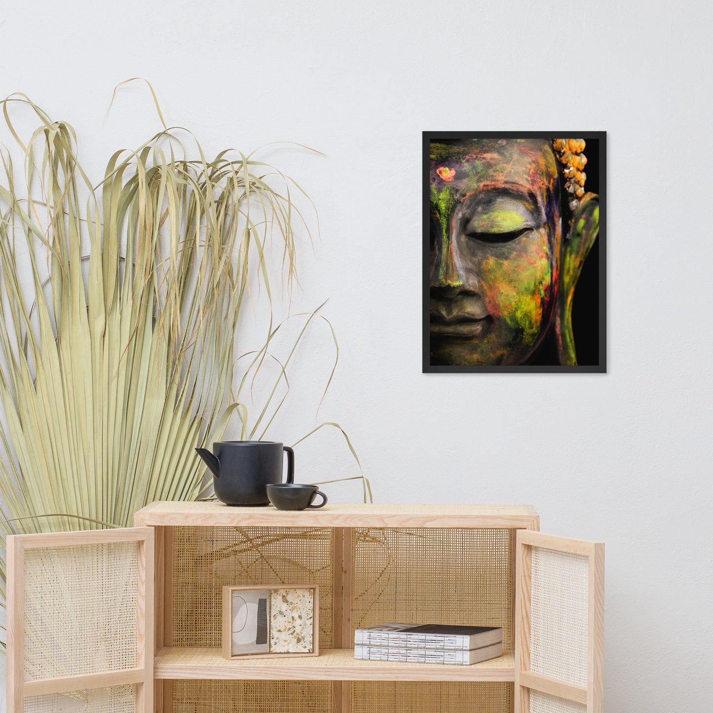 Buddha Colorful Zen Framed poster, lioness-love