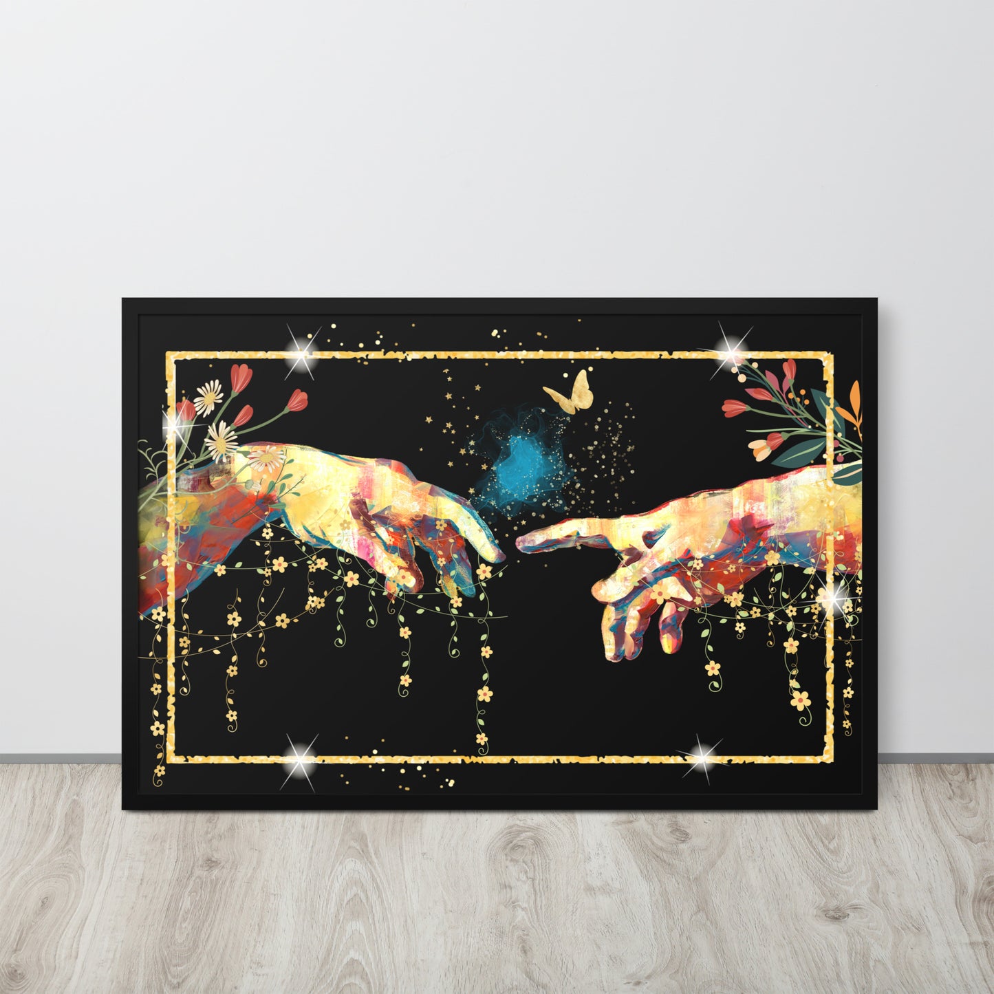 Divine Adam Hand of God Framed poster