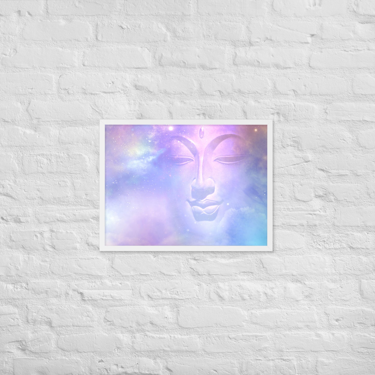 Buddha Art Peaceful Framed poster, lioness-love