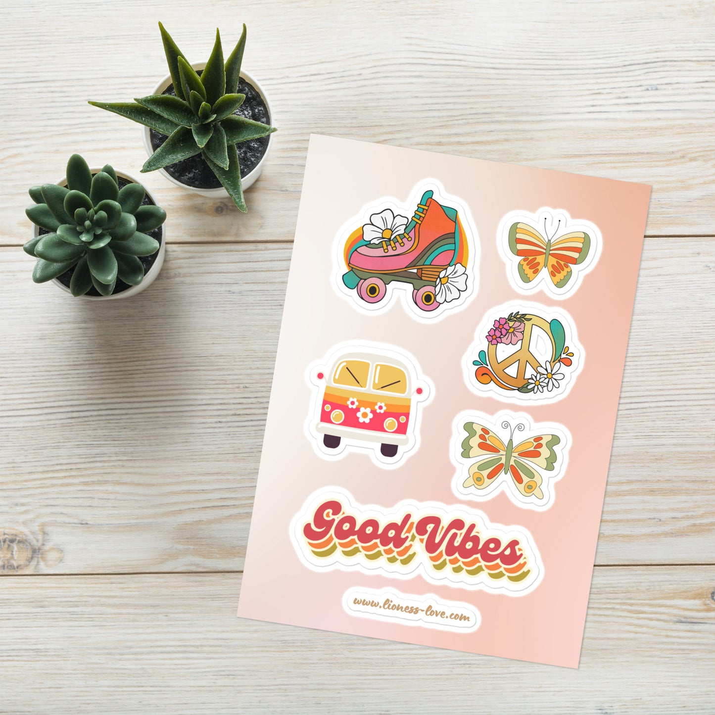 Good Vibes Nostalgia Sticker sheet, lioness-love