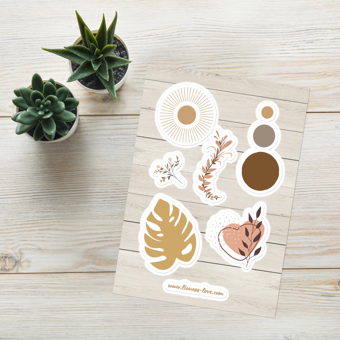 Tranquility Sticker sheet, lioness-love