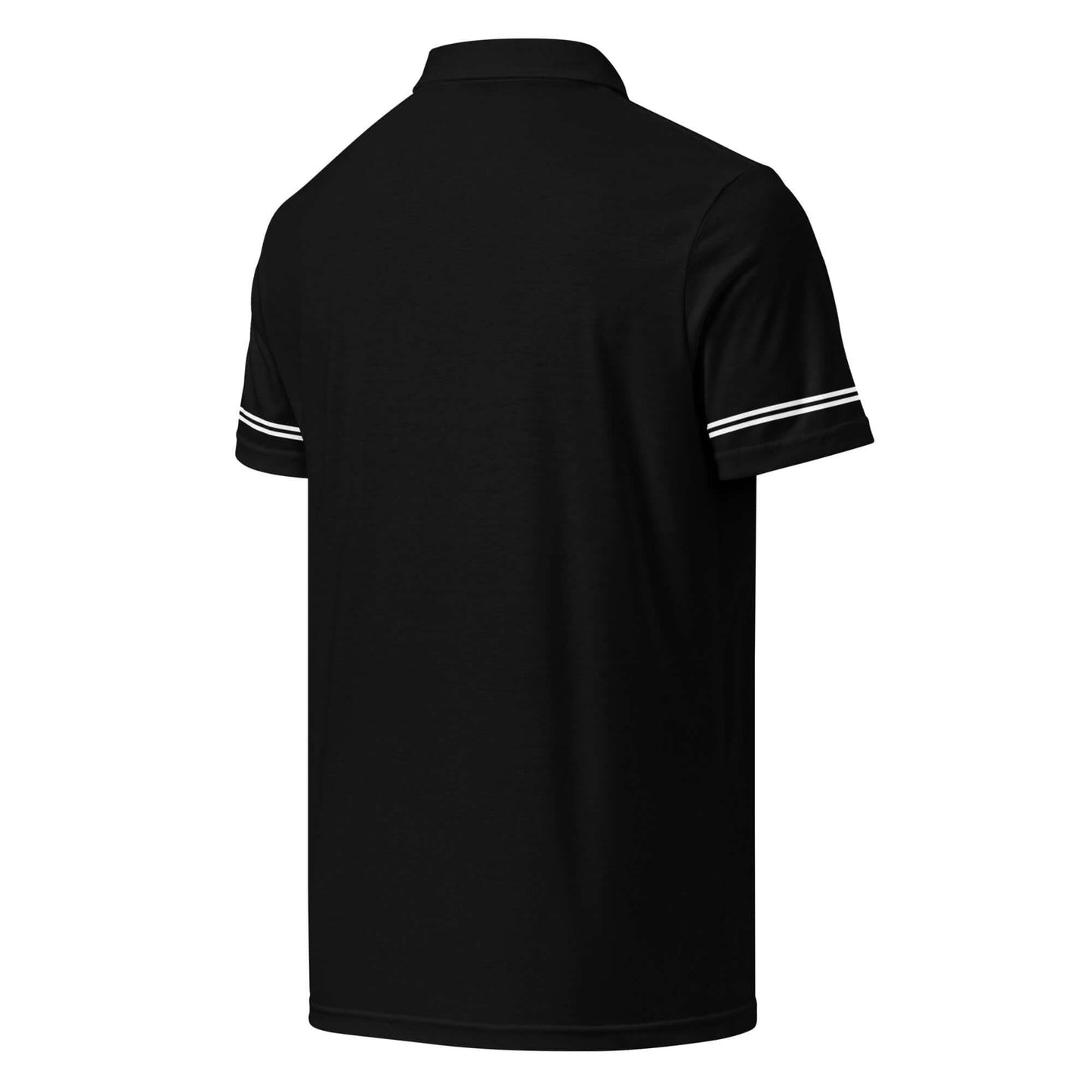 Men’s Polo Shirt in Black White Trim, lioness-love