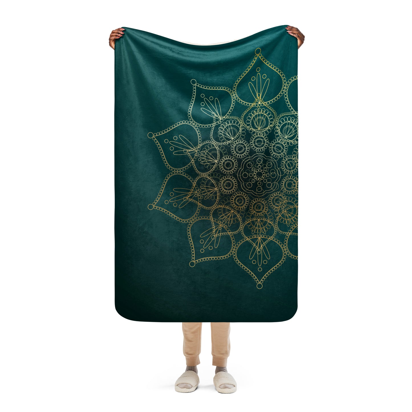 Mandala Butter Soft Sherpa blanket lioness-love