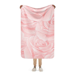 Soft Roses Sherpa blanket lioness-love