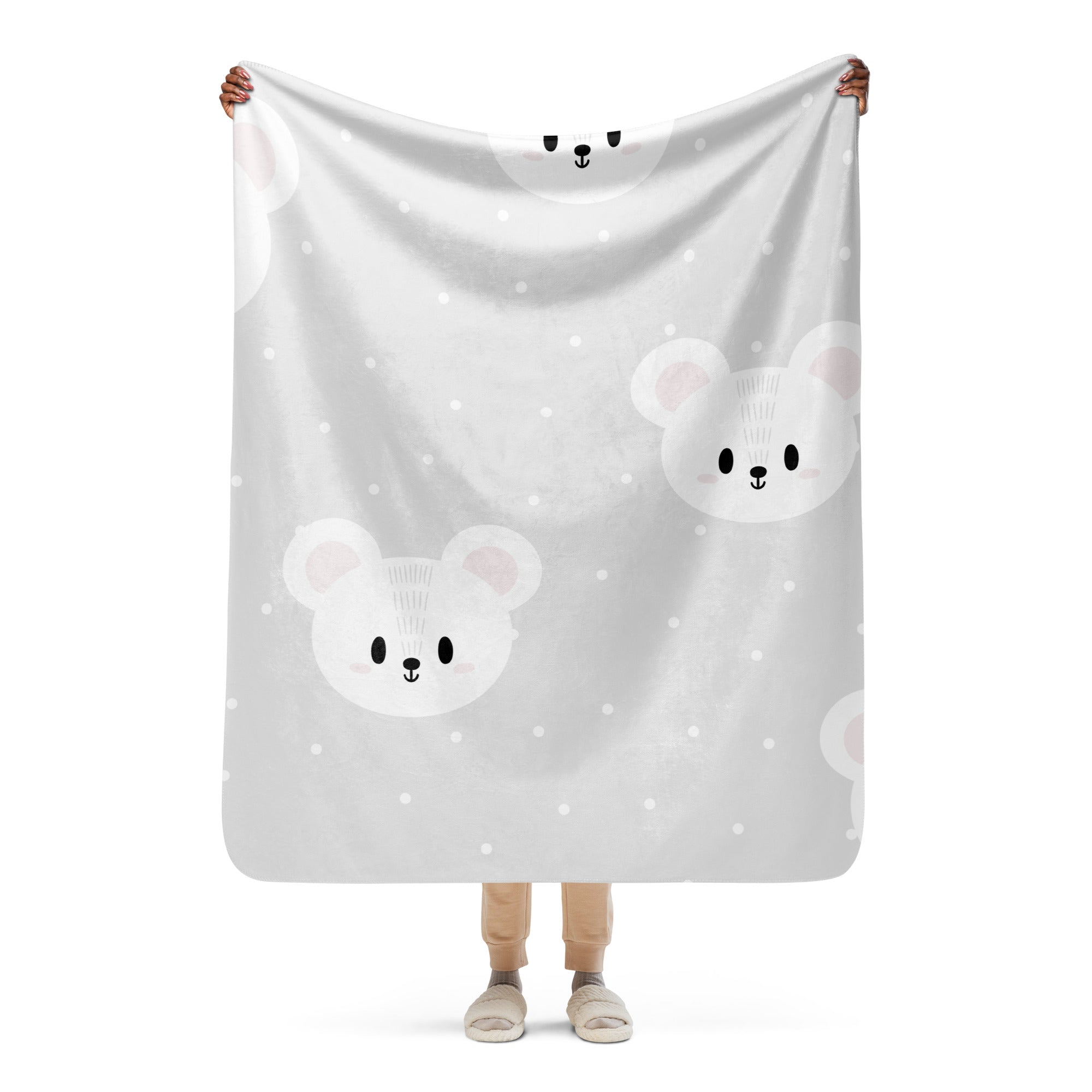 Cute Mouse Sherpa blanket lioness-love