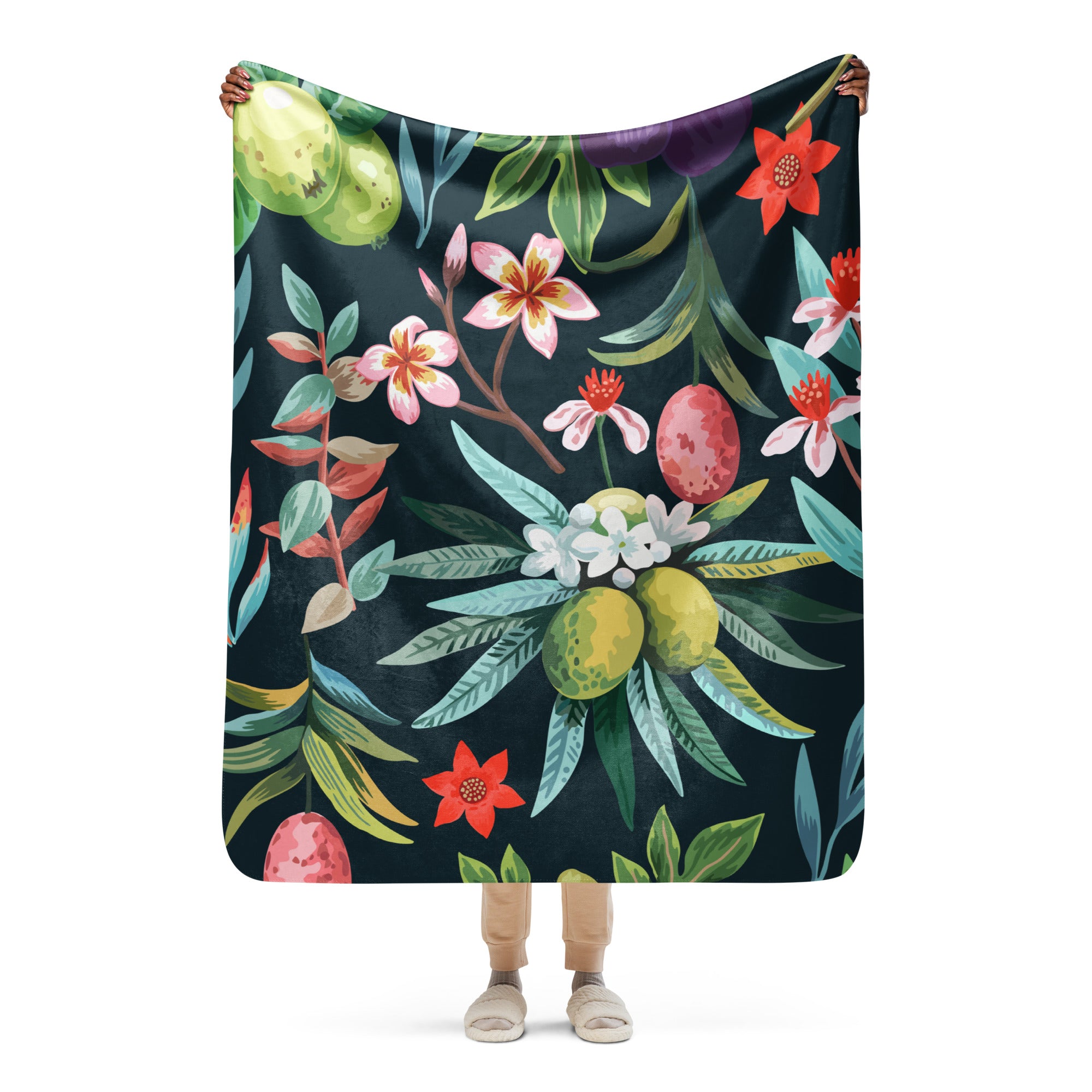 Tropical Sherpa blanket lioness-love