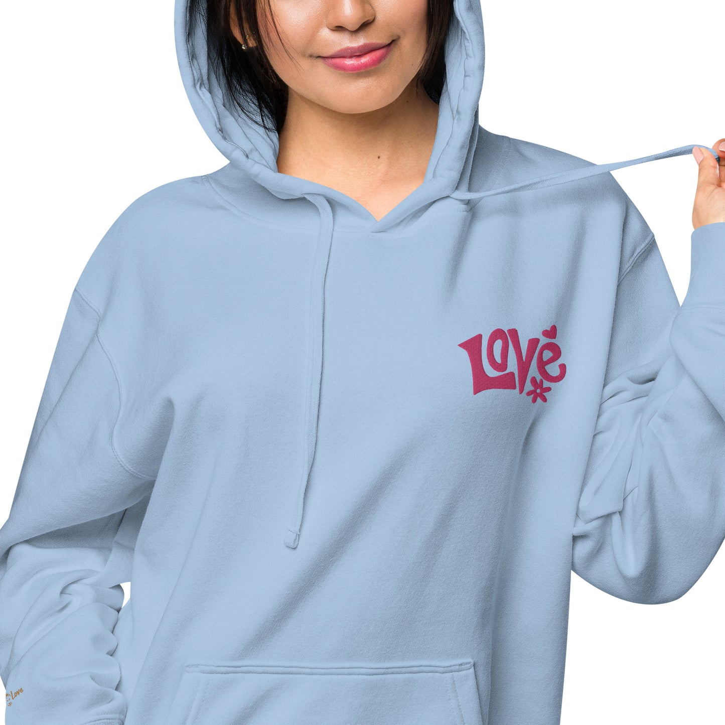 Retro Love Design Unisex Pigment-Dyed Hoodie