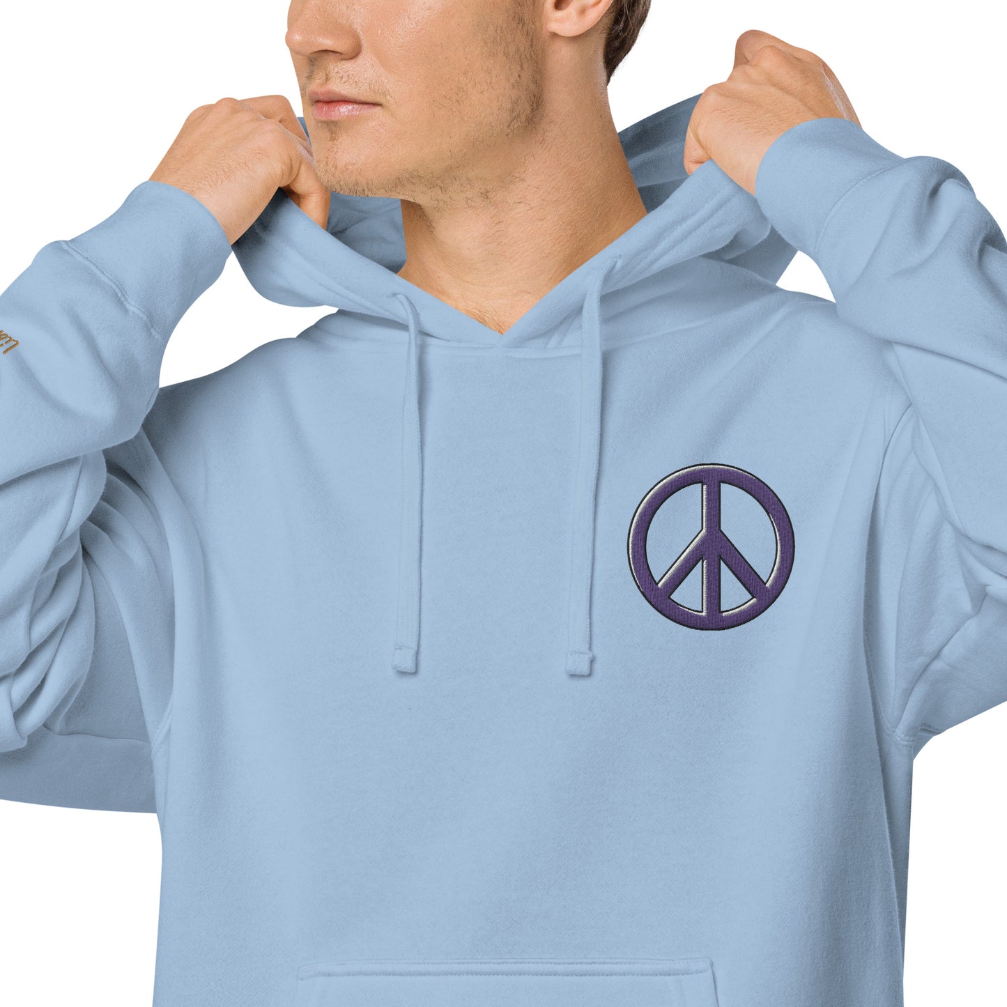 Peace Sign Design Unisex Pigment-Dyed Hoodie