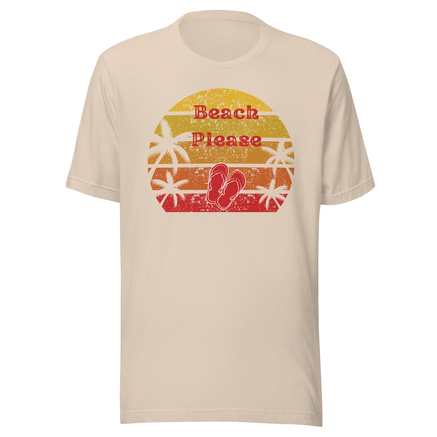 Beach Please Retro Unisex t-shirt, lioness-love