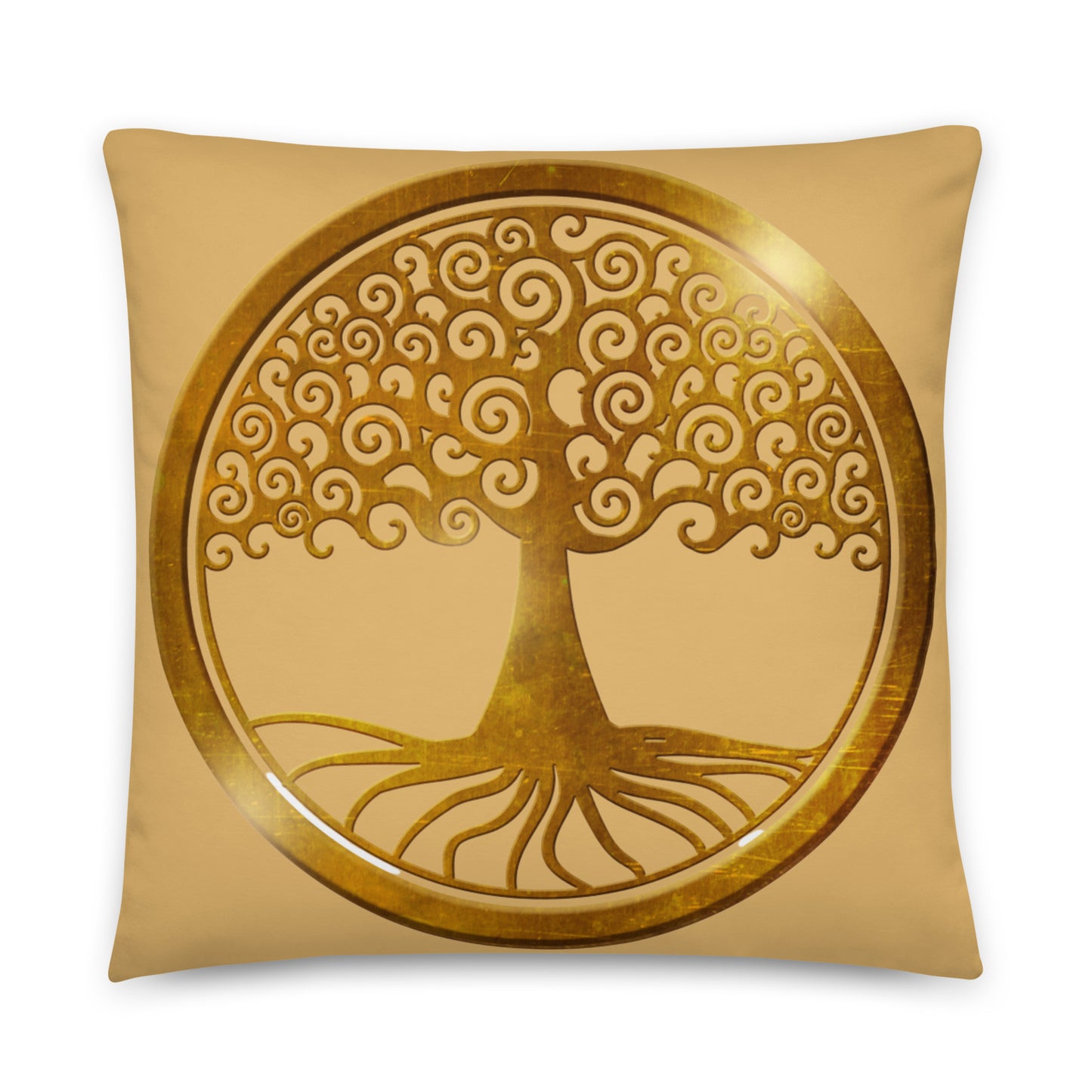 Crafted with meticulous attention to detail, this cushion cover features a stunning golden tree design, adding a touch of luxury and sophistication to any room.