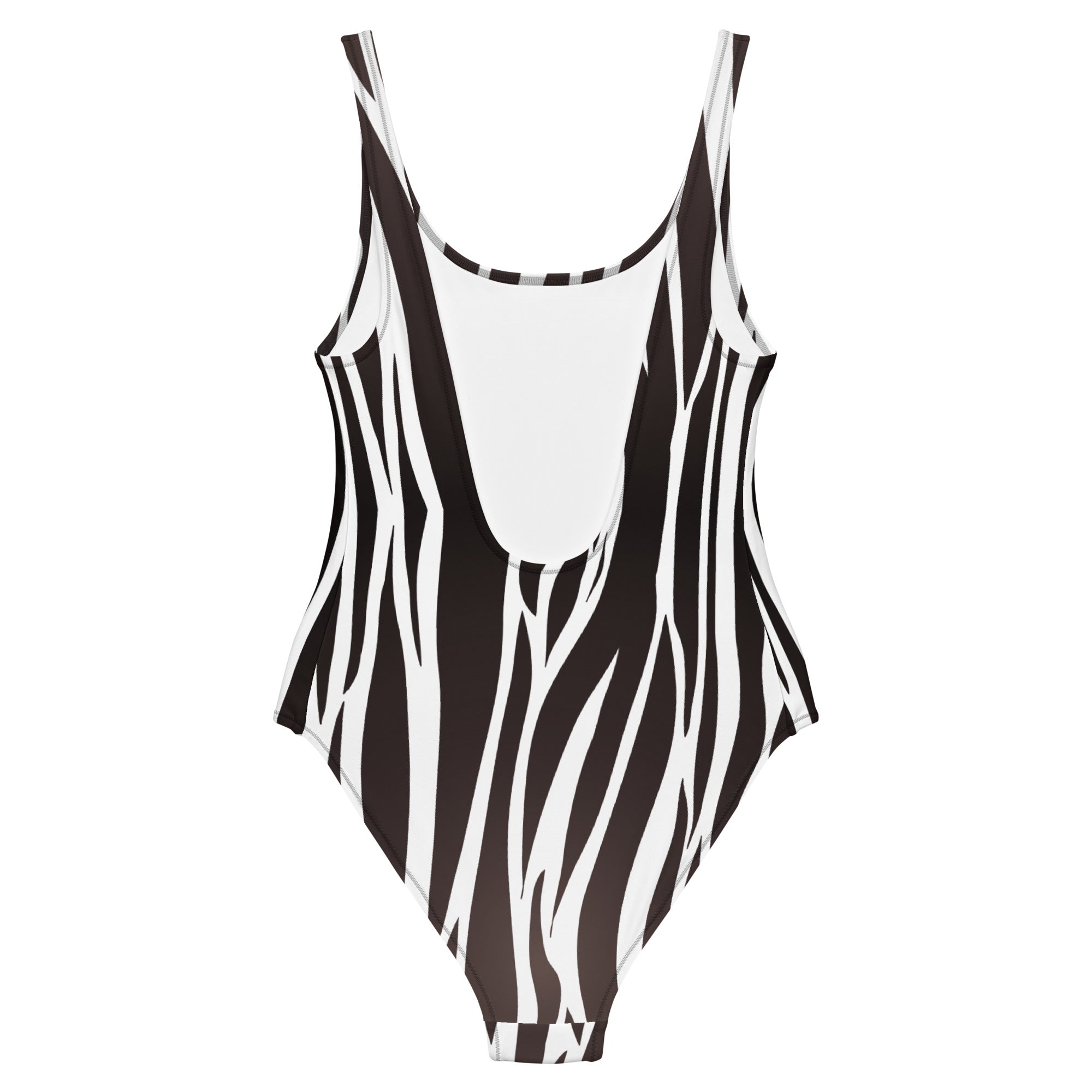 Black and White Animal print one-piece swimsuit for women