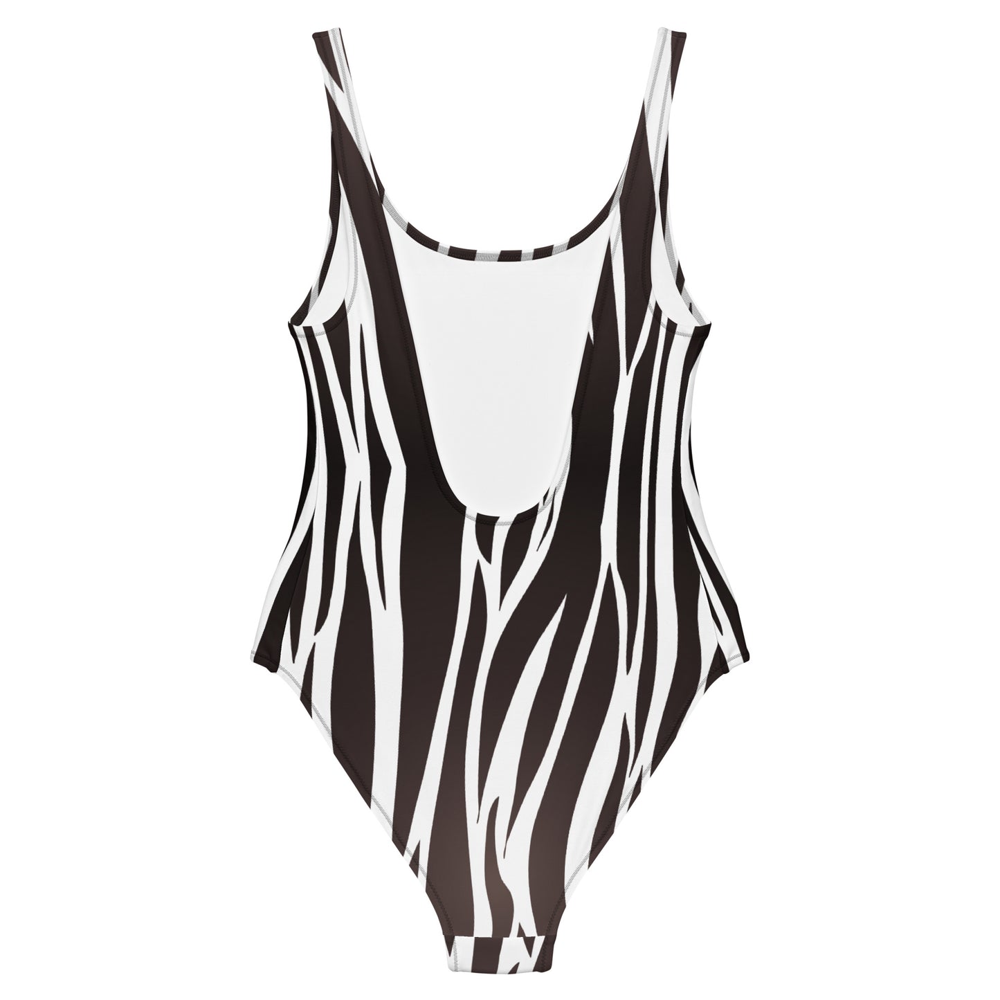 Black and White Animal print one-piece swimsuit for women, lioness-love