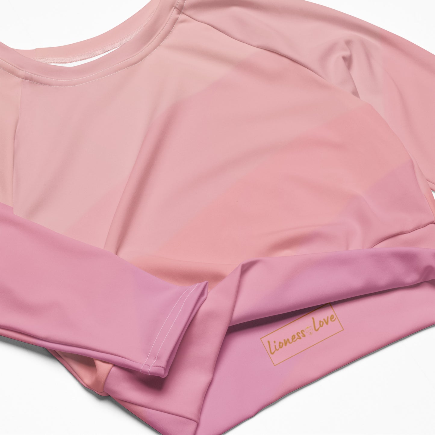 Zina Pink Long Sleeve Crop Top, lioness-love