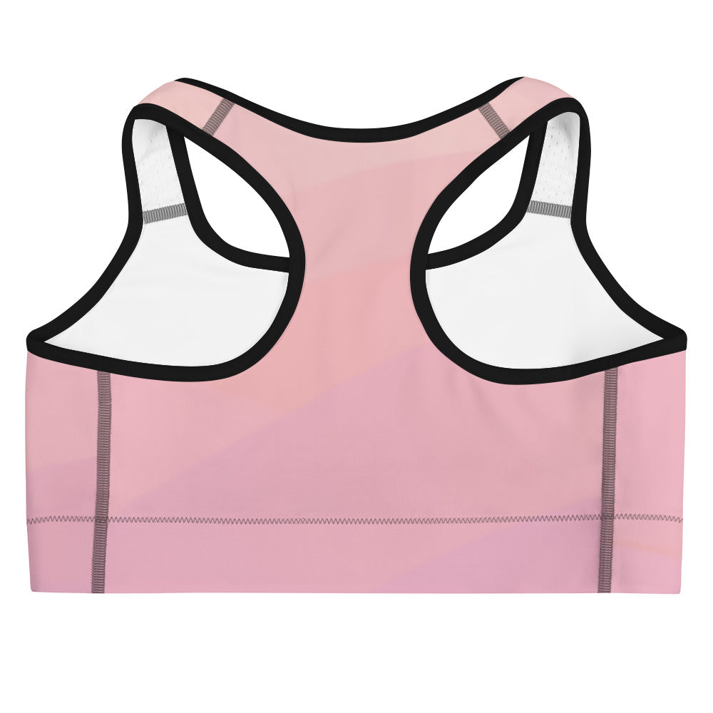 Introducing our Bubble Pink Sports Bra, a vibrant and comfortable essential for your active lifestyle.