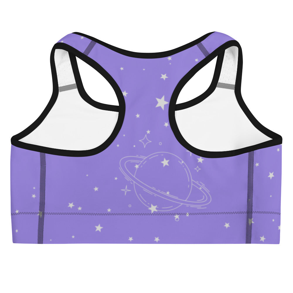 The striking white star design against a vibrant purple backdrop adds a touch of flair to your gym ensemble.