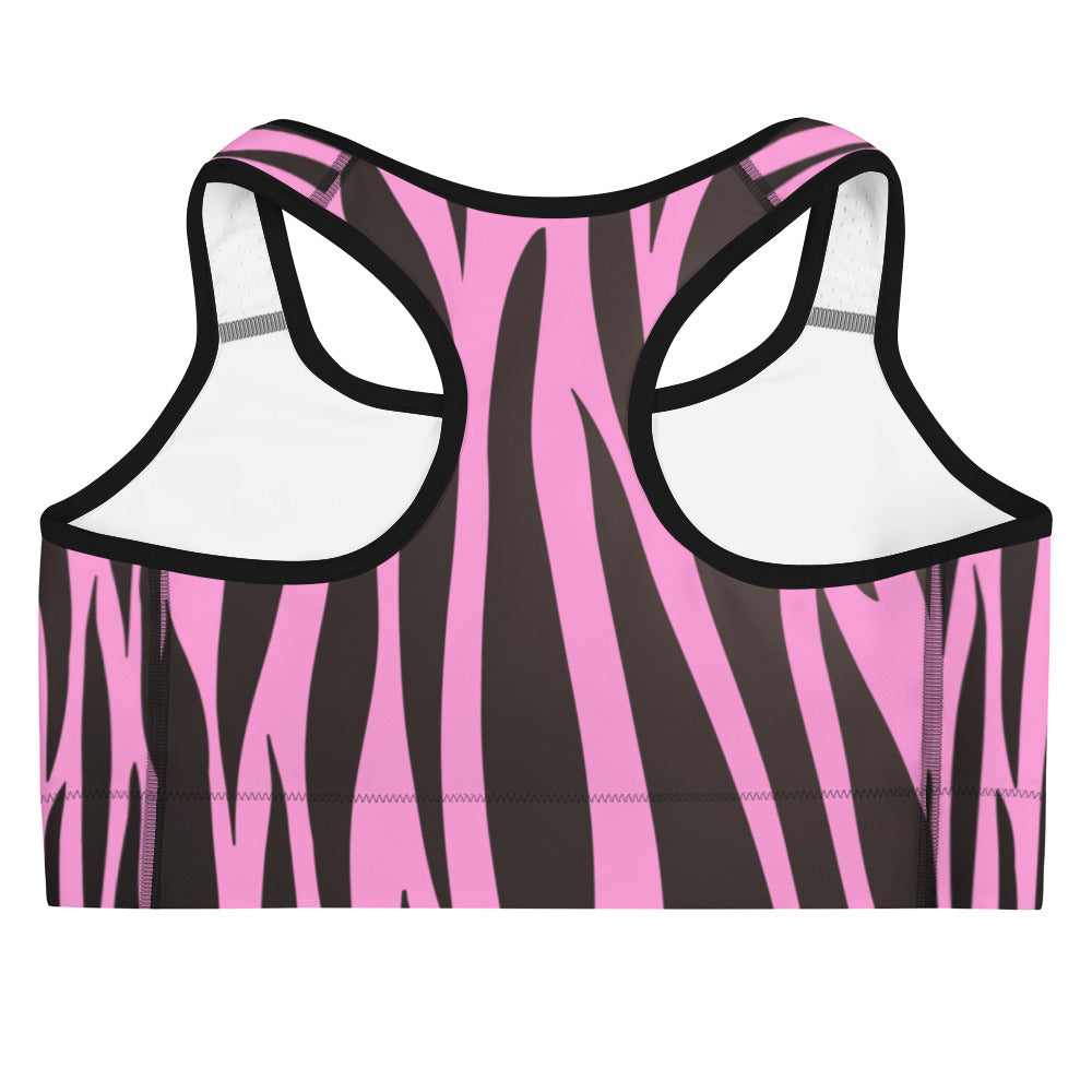 Pink Zebra Sports Bra, lioness-love