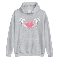 Flying Heart with wing unisex hoodies