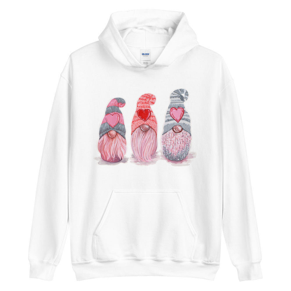 Gnome Hearts Print Hoodie, lioness-love