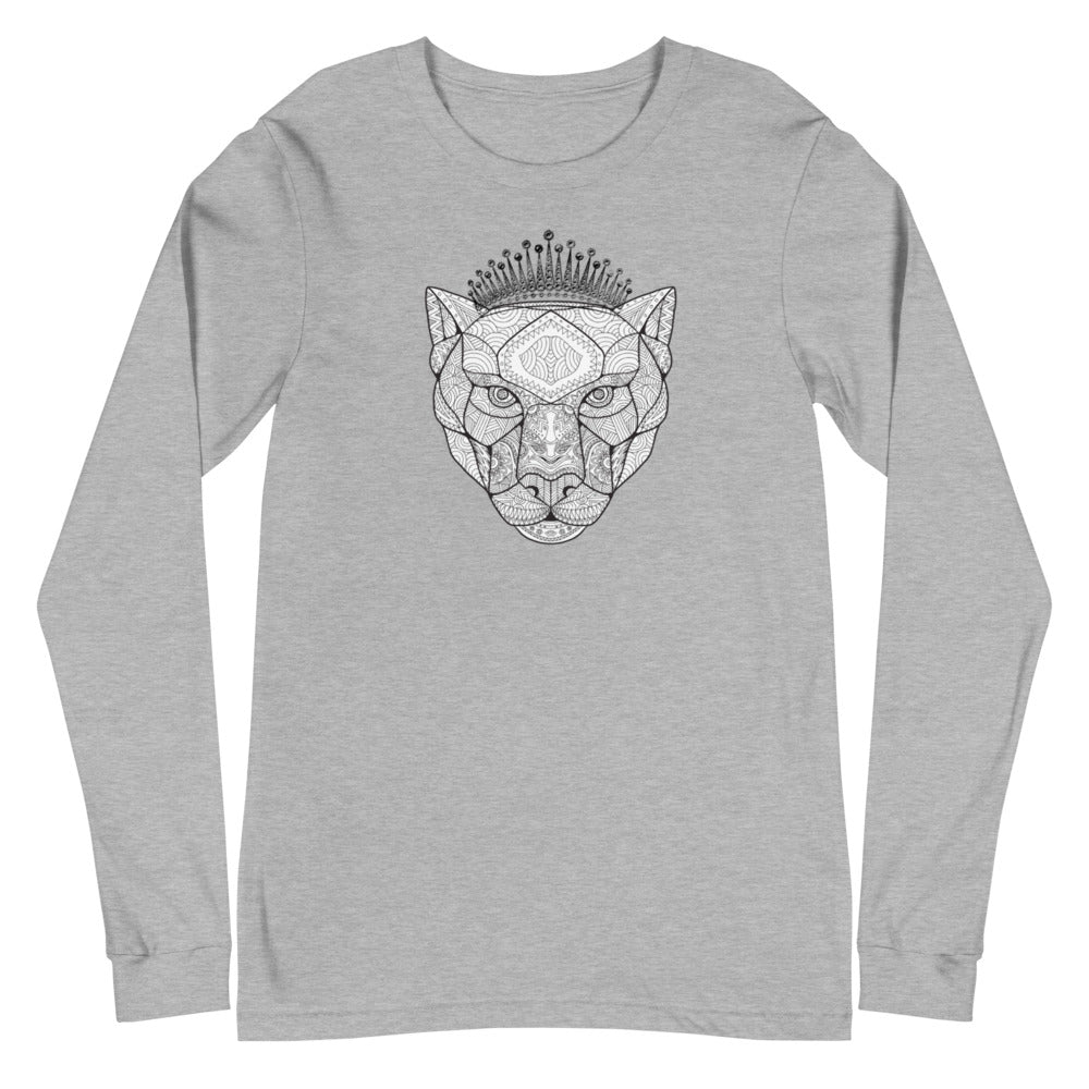 Jeweled lioness long sleeve t-shirt for ladies, lioness-love