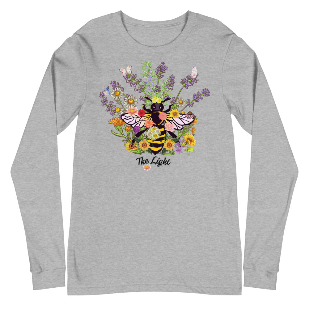 Bee The Light Floral Butterfly Long Sleeve Tee, lioness-love