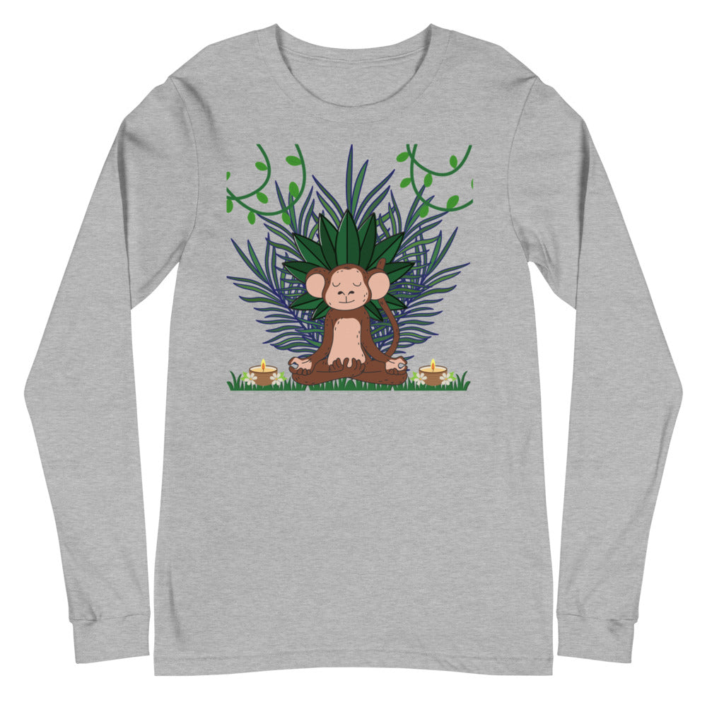 Lioness Love Meditating Monkey Long Sleeve Tee, lioness-love