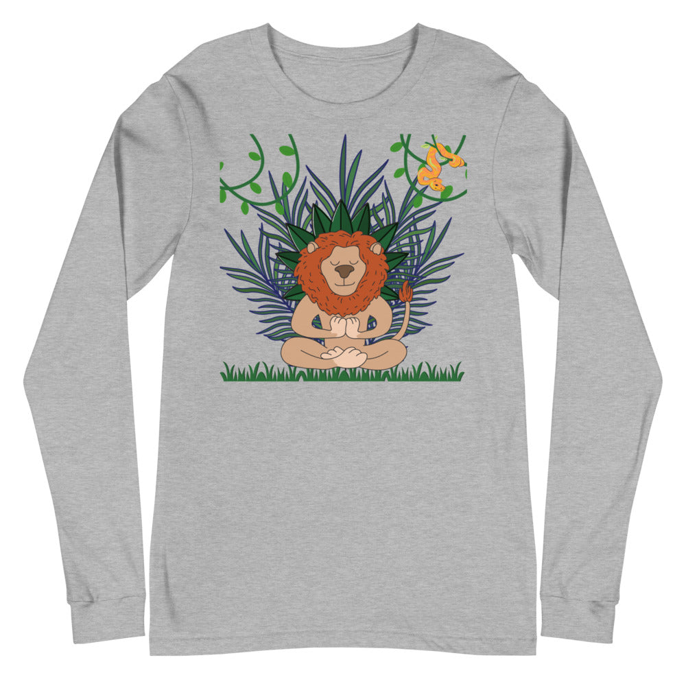 Lion print design long sleeve t-shirt for men