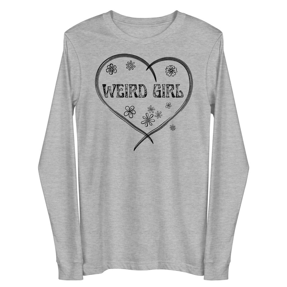 Weird girl print unisex full sleeve t-shirt